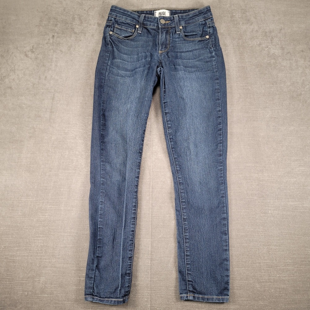 Paige Kylie Crop Denim Jeans Dark Wash Slim Fit Women's Size 24